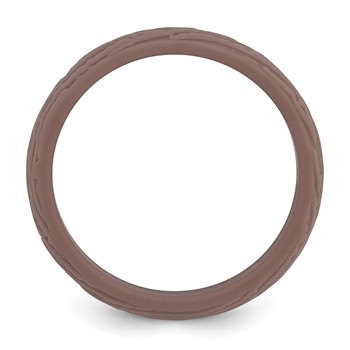 Silicone Light Brown 5.70mm Wood Grain Pattern Band — alternate view