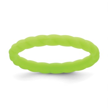 Silicone Bright Green 3mm Braided Band