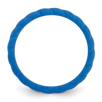 Silicone Blue 3mm Braided Band — alternate view