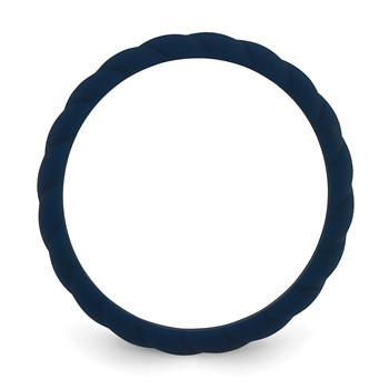 Silicone Midnight Blue 3mm Braided Band — alternate view
