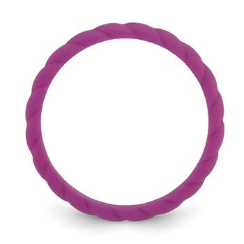 Silicone Dark Purple 3mm Braided Band — alternate view
