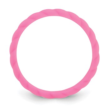 Silicone Fuchsia 3mm Braided Band — alternate view