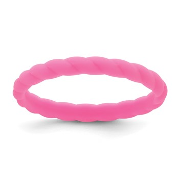 Silicone Fuchsia 3mm Braided Band