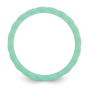 Silicone Mint Green 3mm Braided Band — alternate view