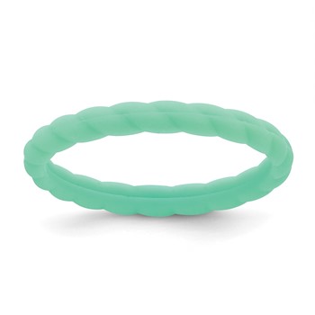 Silicone Mint Green 3mm Braided Band