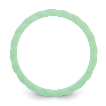 Silicone Light Mint Green 3mm Braided Band — alternate view