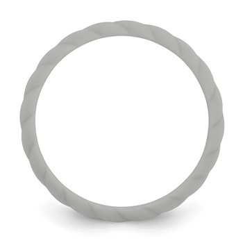Silicone Light Gray 3mm Braided Band — alternate view