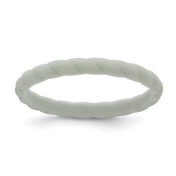 Silicone Light Gray 3mm Braided Band