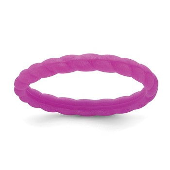 Silicone Plum Purple 3mm Braided Band