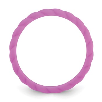 Silicone Purple 3mm Braided Band — alternate view
