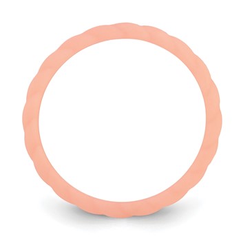 Silicone Rose Pink 3mm Braided Band — alternate view