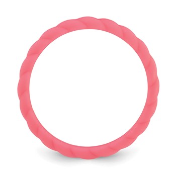Silicone Watermelon Pink 3mm Braided Band — alternate view