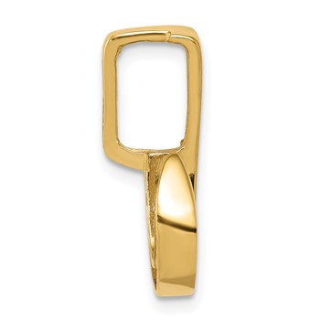 14k Polished Slide Fits up to 6mm Regular/8mm Fancy or Reversible Omega — alternate view