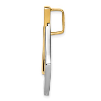 14k Two-tone Polished Slide Fits up to 6mm Regular/8mm Fancy or Reversible Omega — alternate view