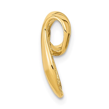 14k Polished Slide Fits up to 2mm Regular/4mm Fancy or Reversible Omega — alternate view