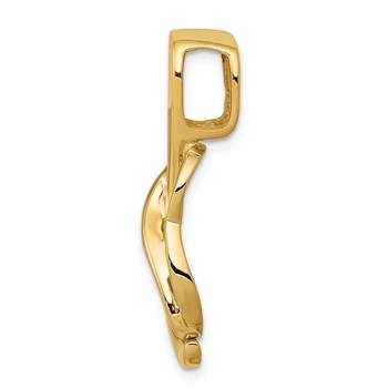 14k Polished Slide Fits up to 4mm Regular/6mm Fancy or Reversible Omega — alternate view