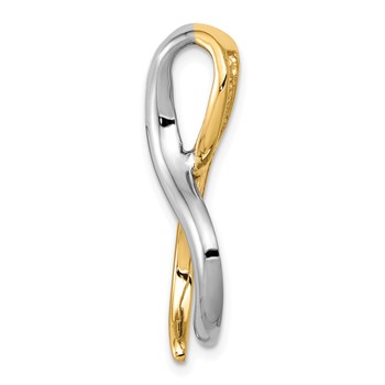 14k Polished Slide Fits up to 4mm Regular/6mm Fancy or Reversible Omega — alternate view