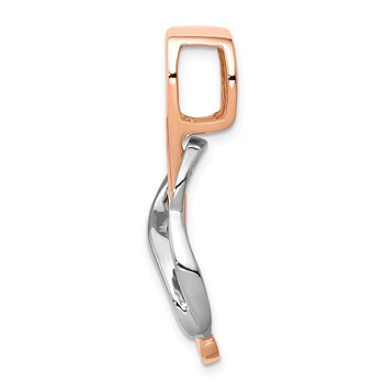 14K Two-tone Slide Fits up to 4mm Regular/6mm Fancy or Reversible Omega — alternate view