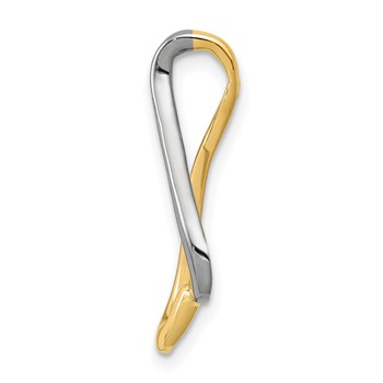 14k Two-tone Slide Fits up to 2mm Regular/4mm Fancy or Reversible Omega — alternate view