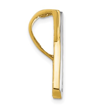 14k and Rhodium Greek Key Slide — alternate view