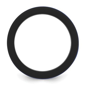Silicone Black with Removable Blue Center 8mm Band — alternate view