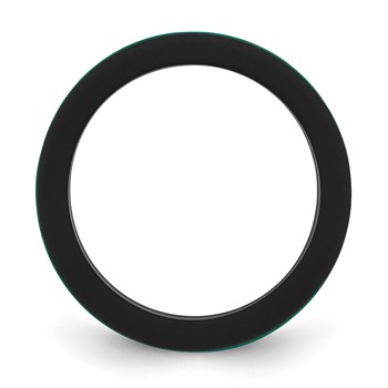 Silicone Black with Removable Green Center 8mm Band — alternate view
