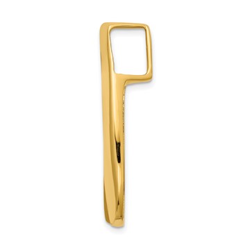 14k Two-tone Polished U-Shape Slide Fits up to 6mm Regular/8mm Fancy or Reversible Omega — alternate view