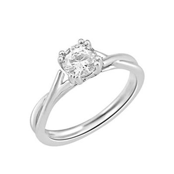 14K W SOLITAIRE MOUNTING - DIA: CST