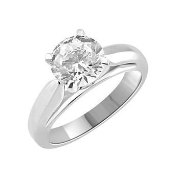 14KW Solitaire Mounting for 1ct Round Center