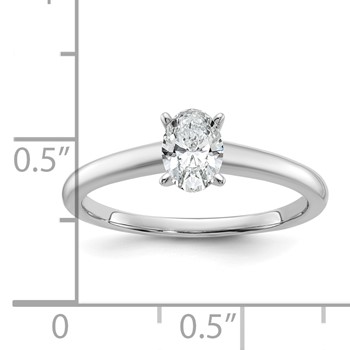 14kw 6x4mm OVAL Solitaire Mounting Sz 10 — alternate view