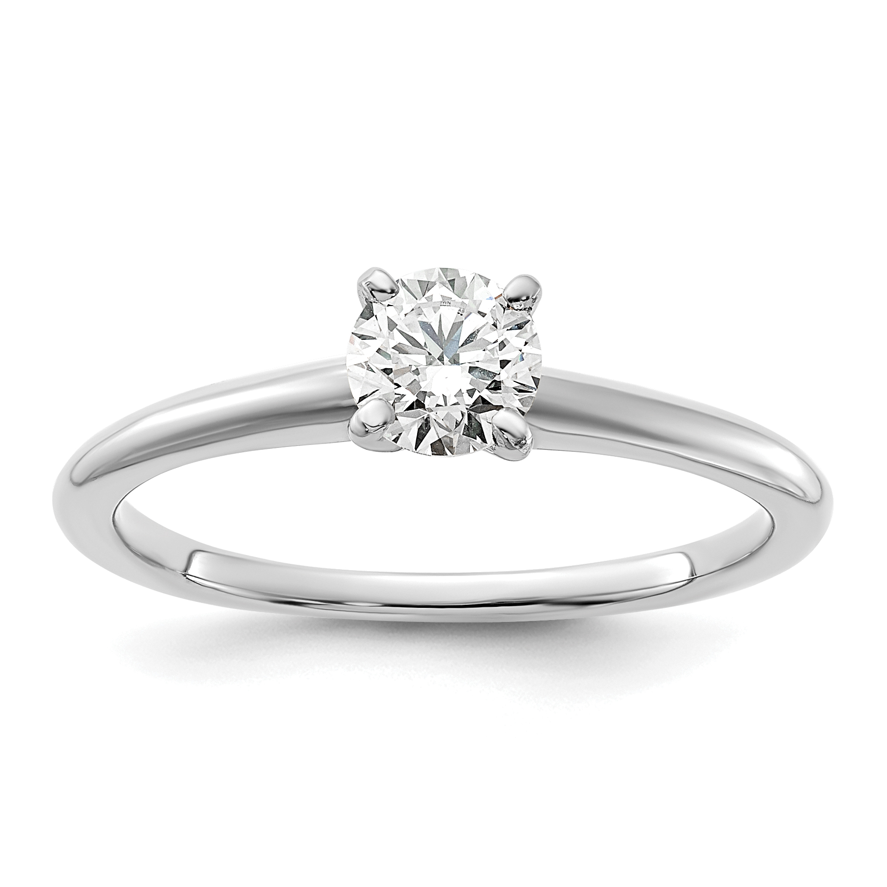 10kw 1/2ct Lab Grown Diamond VS+ F+ Round Comp Solitaire Eng Ring