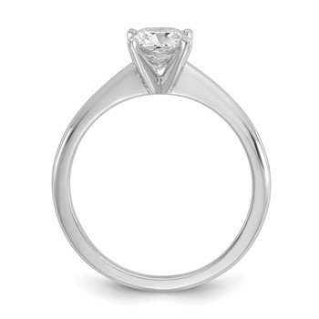 14k White Gold 6.5mm Cushion Solitaire Mounting Sz 7 — alternate view