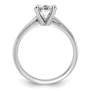 14k White Gold 7mm Cushion Solitaire Mounting Sz 7 — alternate view