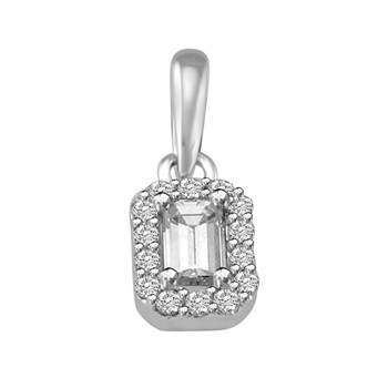 14KW EC halo dia pend with 1/4 ct ctr = 3/8 cttw