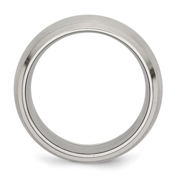 Chisel Stainless Steel Brushed and Polished 10mm Beveled Edge Band — alternate view