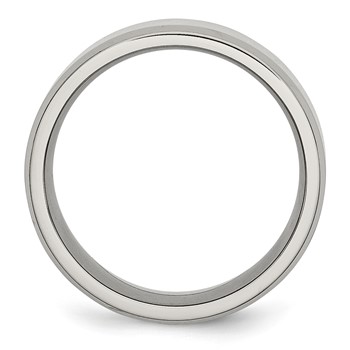 Chisel Stainless Steel Polished 8mm Beveled Edge Band — alternate view