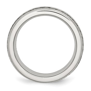 Chisel Stainless Steel Brushed with Double Row CZ 7mm Band — alternate view