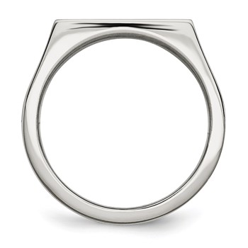 Chisel Stainless Steel Polished 1/4 Carat Black and White Diamond Ring — alternate view