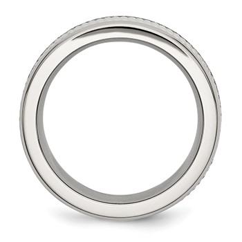 Stainless Steel Base with Steel Mesh Center 8mm Band — alternate view