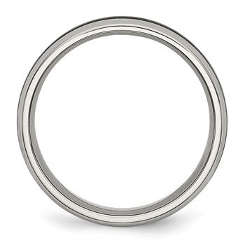 Chisel Stainless Steel Polished with Black Carbon Fiber Inlay 6mm Band — alternate view