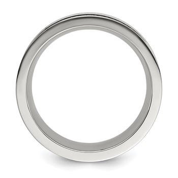 Chisel Stainless Steel Polished with Genuine Stingray Textured 8mm Band — alternate view