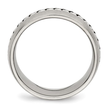Chisel Stainless Steel Brushed and Polished Braided 8mm Band — alternate view