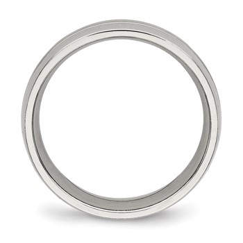 Chisel Stainless Steel Brushed and Polished 6.5mm Grooved Band — alternate view