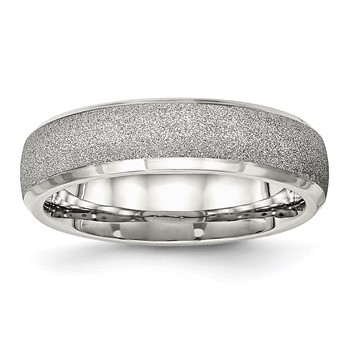 Chisel Stainless Steel Polished Laser Cut 6mm Band