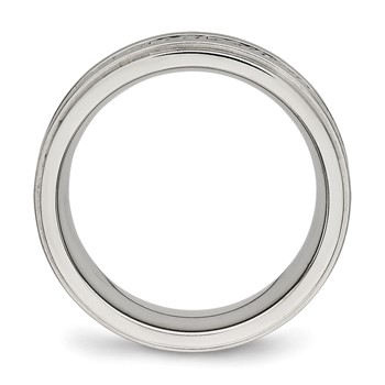 Chisel Stainless Steel Brushed and Polished Braided 7mm Band — alternate view