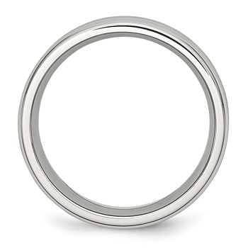 Chisel Stainless Steel Polished with Black Carbon Fiber Inlay 8mm Band — alternate view