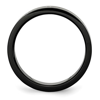 Stainless Steel Brushed Black IP-plated Roman Numerals Band — alternate view