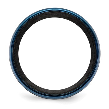 Chisel Black Carbon Fiber with Brushed Blue IP-plated Stainless Steel 8mm Band — alternate view