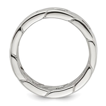 Chisel Stainless Steel Polished Chain Style 7mm Band — alternate view