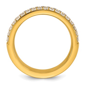 Chisel Stainless Steel Polished Yellow IP-plated 4mm CZ Ring — alternate view